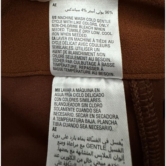 INC Belted Wide Leg Trousers 4P Brown Career Minimalist Clean Girl Workwear - Picture 8 of 10